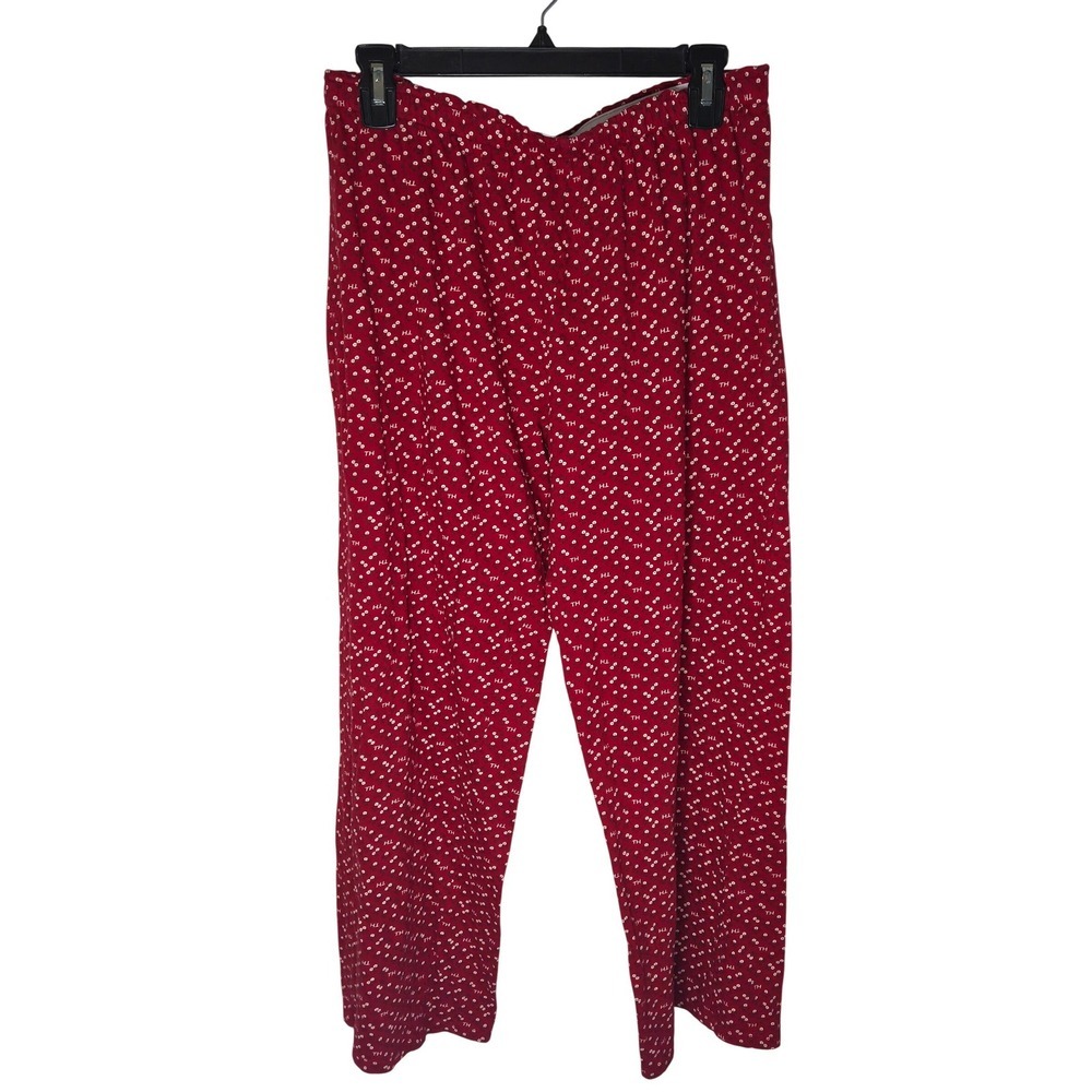 Women's Tommy Hilfiger Sleepwear Pajama Pants Red White Dot Print Size L G
